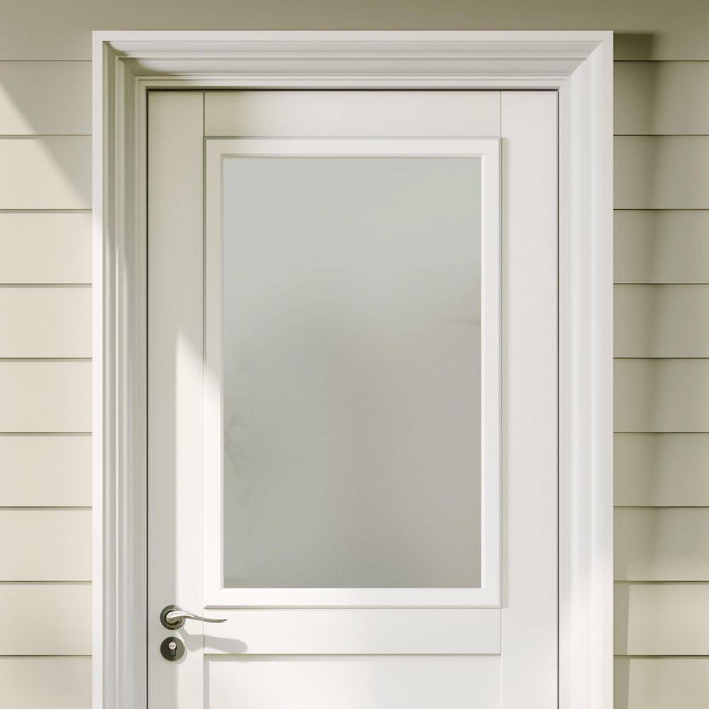 TENONER 1-Lite Frosted Glass Inserts for Exterior Doors Replacement for Enclosed Shutters Insert Kit