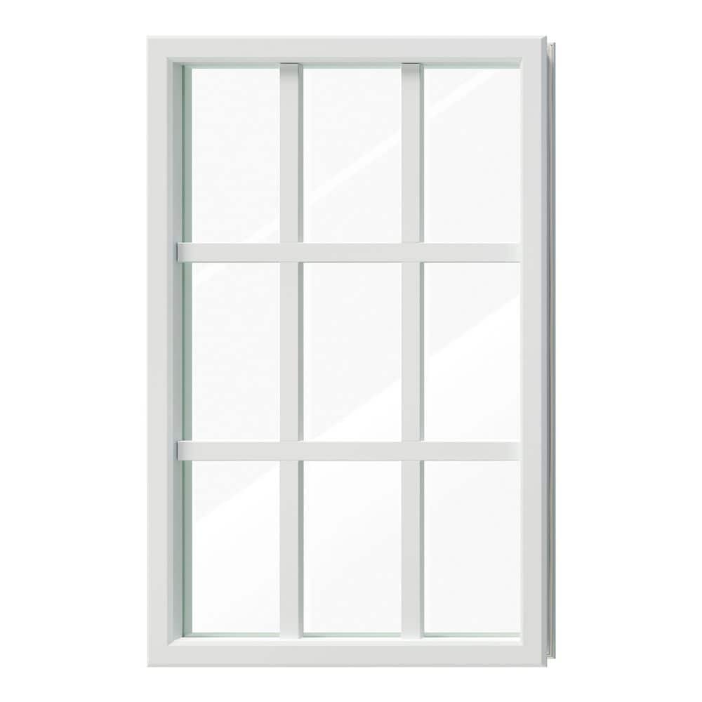 TENONER 9-Lite Tempered Glass Entry Door Glass Inserts Replacement for Enclosed Shutters Insert Kit