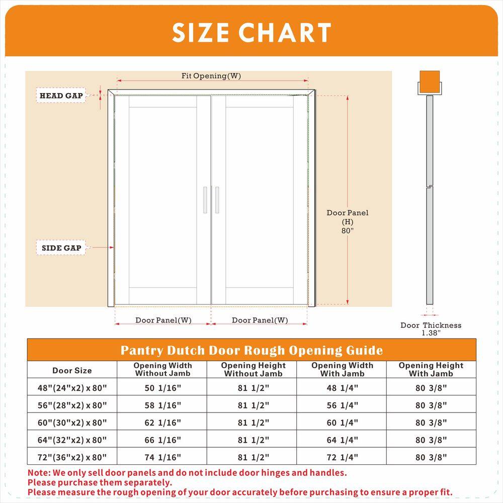 White Primed Solid Core 5-Lite Clear Glass Slab / Prehung Interior French Door for Closet, Bedroom, Pantry - Easy to Clean