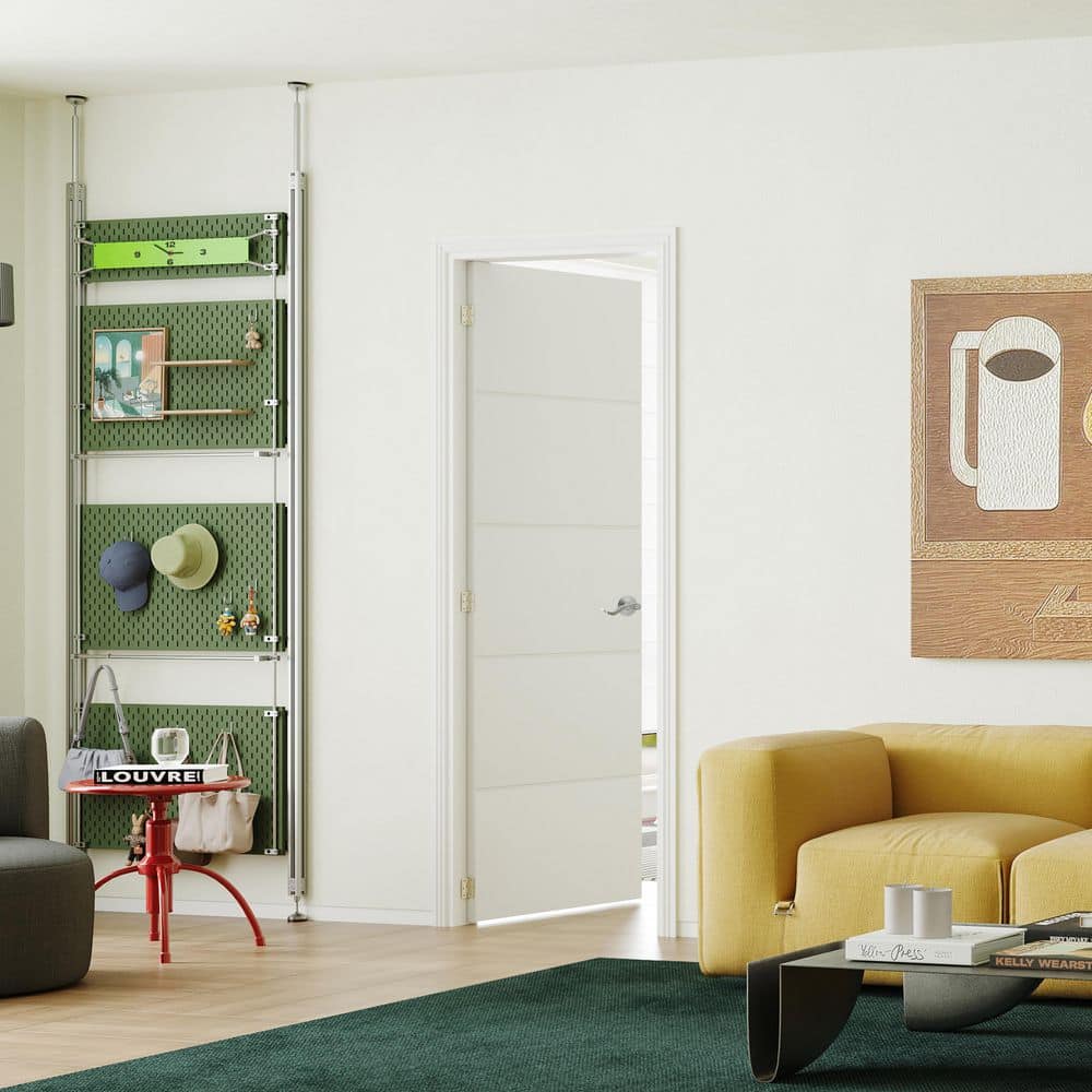 TENONER White Primed 5-Panel Solid Core Interior Door for Pantry, Closet, Easy to Install, Stain Resistant (No Handle)