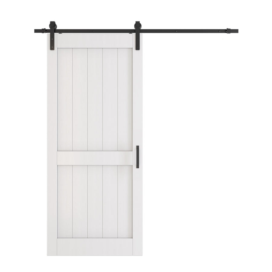 TENONER Sliding Barn Door,36in*84in, H-Shape,MDF&PVC Covering,Assembly Required, with Hardware Kits
