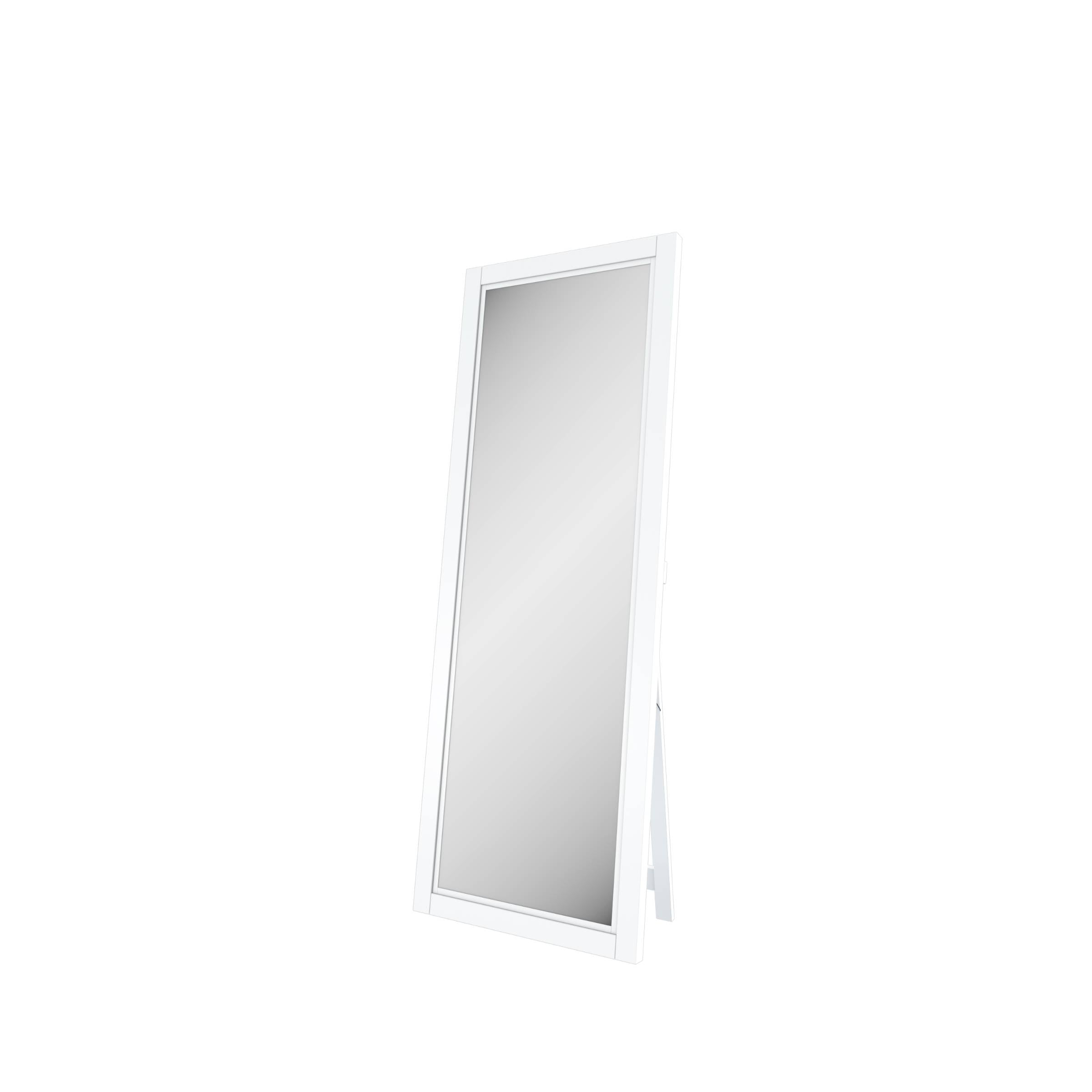 Full Length Floor Mirror Full Body 65'' × 22'' Mirror, Rectangle Free-Standing Mirrors for Bedroom, White Frame Large Mirror for The Living Room