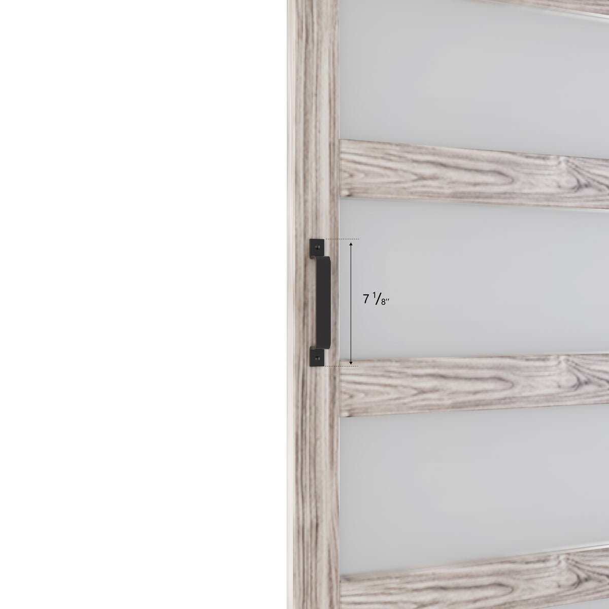 DIY Glass Sliding Barn Door, 30 inches x 84 inches,Grey