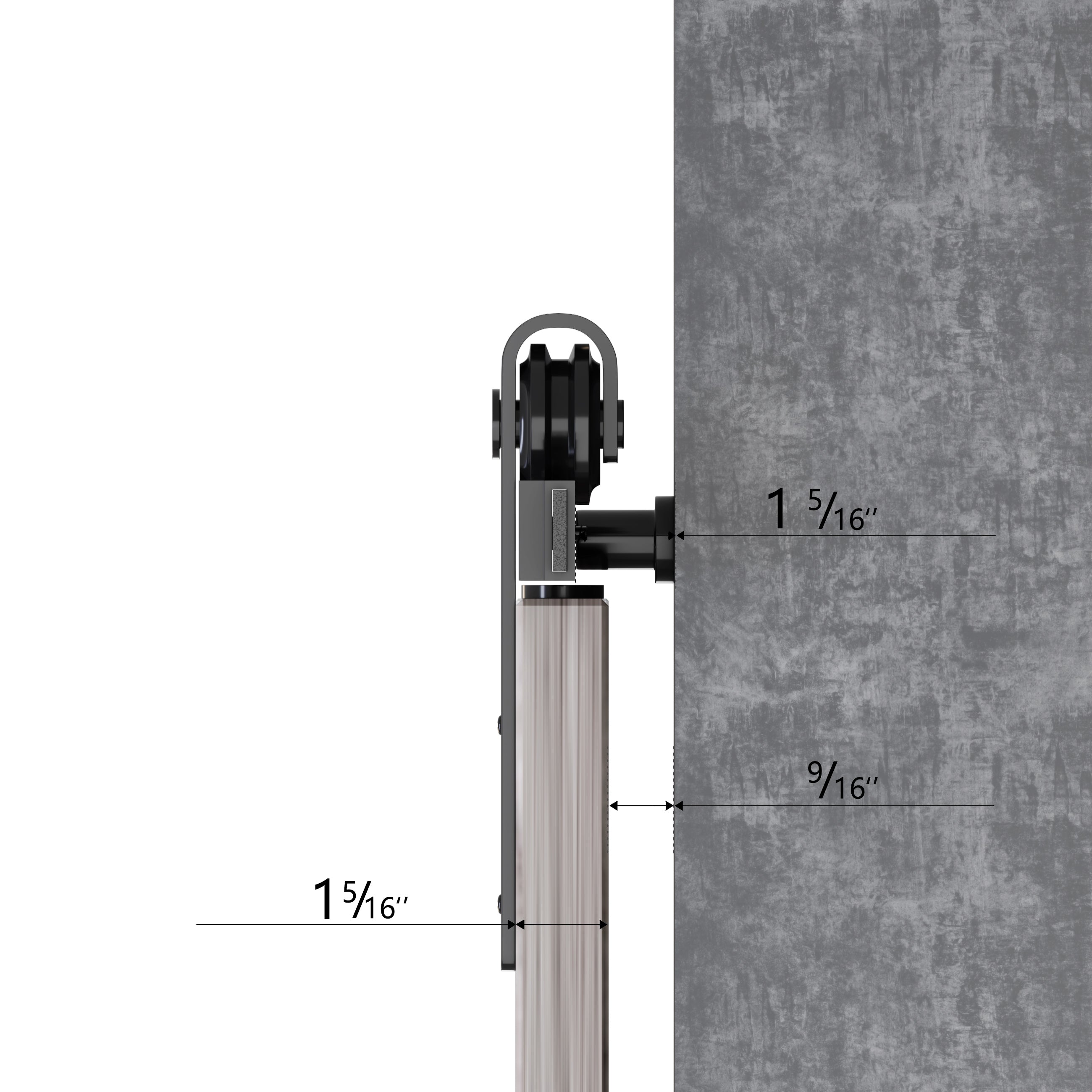 DIY Glass Sliding Barn Door, 30 inches x 84 inches,Grey